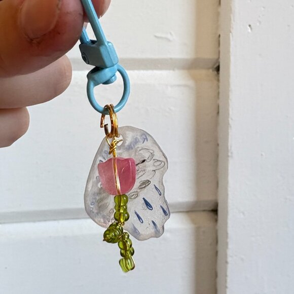 Rain Brings Flowers Beaded Keychain - Picture 5 of 6